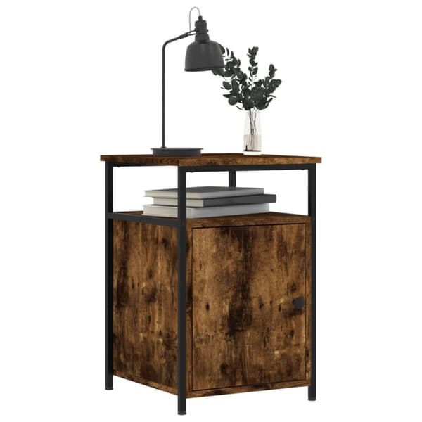 Sengeborde 2 stk. 40x42x60 cm konstrueret træ røget egetræ - Sengebord - Sengeborde - Home & Living