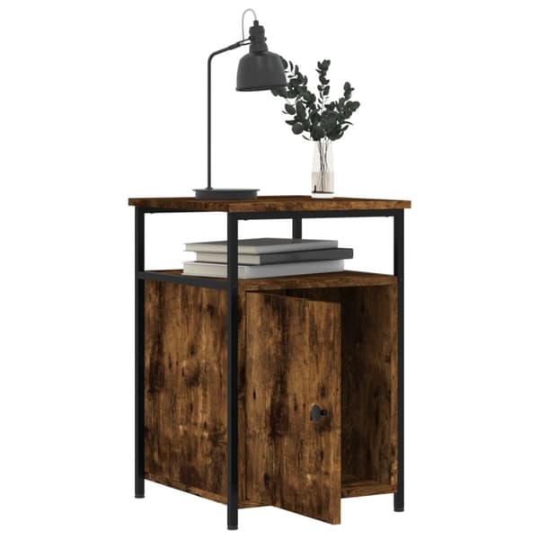 Sengeborde 2 stk. 40x42x60 cm konstrueret træ røget egetræ - Sengebord - Sengeborde - Home & Living