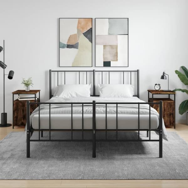 Sengeborde 2 stk. 40x42x60 cm konstrueret træ røget egetræ - Sengebord - Sengeborde - Home & Living