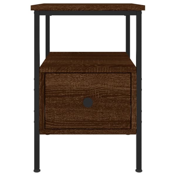 Sengeborde 2 stk. 34x36x50 cm konstrueret træ brun egetræsfarve - Sengebord - Sengeborde - Home & Living