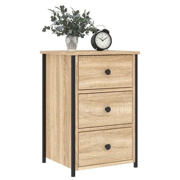 Sengeborde 2 stk. 40x36x60 cm konstrueret træ sonoma-eg - Sengebord - Sengeborde - Home & Living