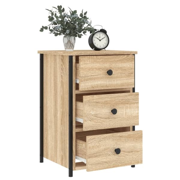 Sengeborde 2 stk. 40x36x60 cm konstrueret træ sonoma-eg - Sengebord - Sengeborde - Home & Living