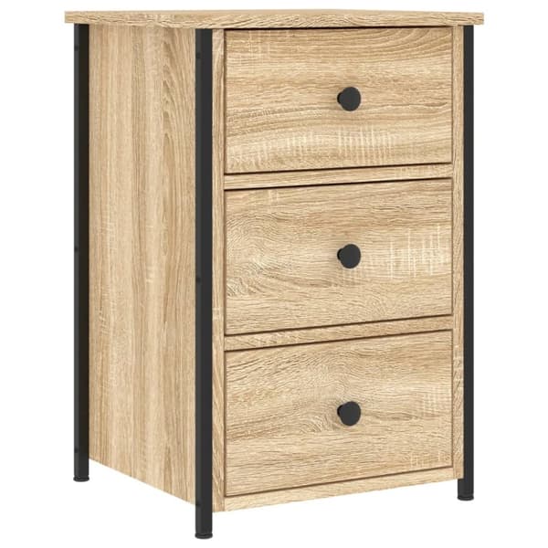 Sengeborde 2 stk. 40x36x60 cm konstrueret træ sonoma-eg - Sengebord - Sengeborde - Home & Living