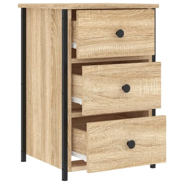 Sengeborde 2 stk. 40x36x60 cm konstrueret træ sonoma-eg - Sengebord - Sengeborde - Home & Living