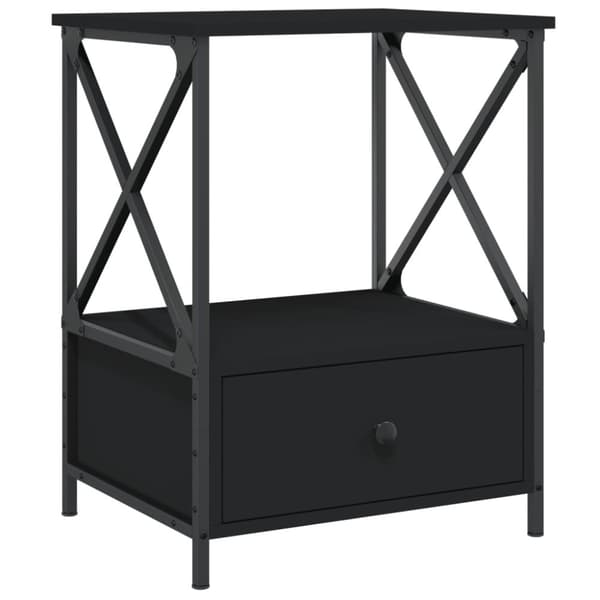 Yöpöydät 2 kpl musta 50x41x65 cm tekninen puu - Yöpöytä - Yöpöydät - Home & Living
