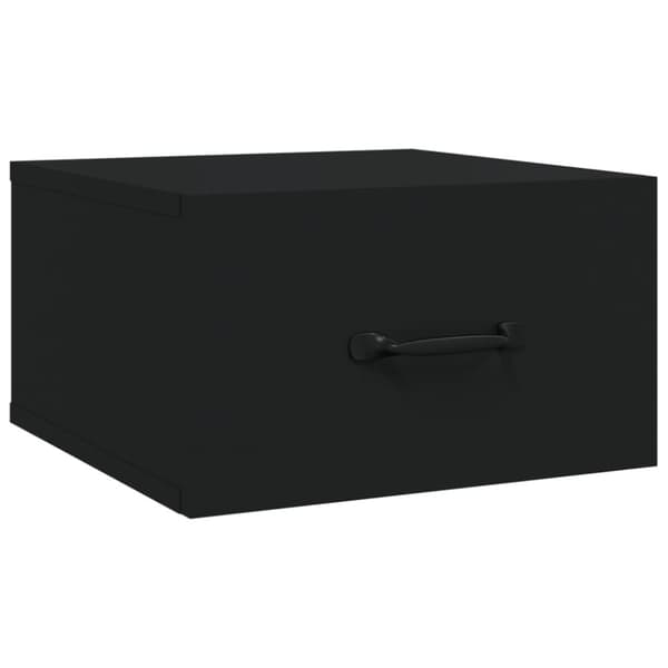 Seinäkiinnitettävät yöpöydät 2 kpl musta 35x35x20 cm - Seinäkiinnitettävä Yöpöytä - Seinäkiinnitettävät Yöpöydät - Home & Living