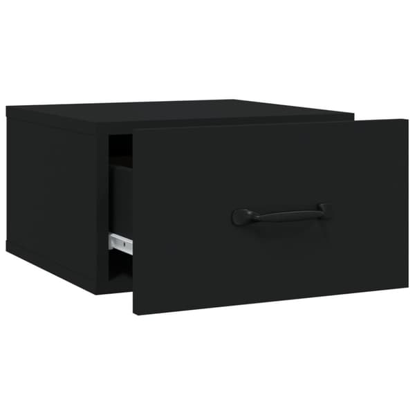 Seinäkiinnitettävät yöpöydät 2 kpl musta 35x35x20 cm - Seinäkiinnitettävä Yöpöytä - Seinäkiinnitettävät Yöpöydät - Home & Living