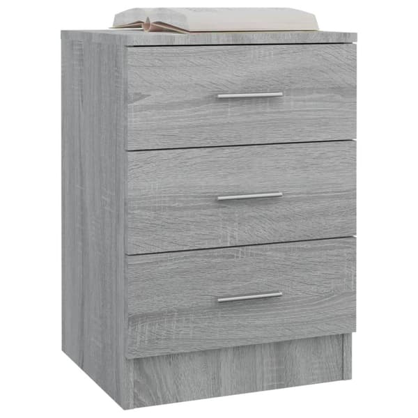 Sengeborde 2 stk. 38x35x56 cm konstrueret træ grå sonoma-eg - Sengebord - Sengeborde - Home & Living