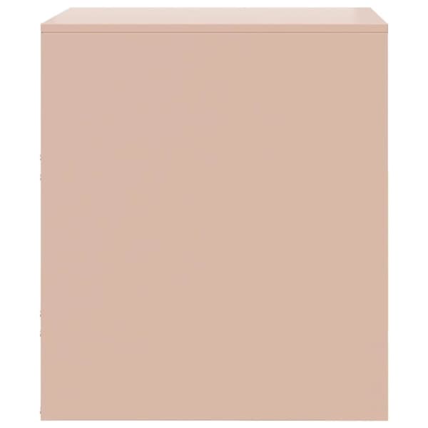 vidaXL Yöpöytä pinkki 34,5x39x44 cm teräs