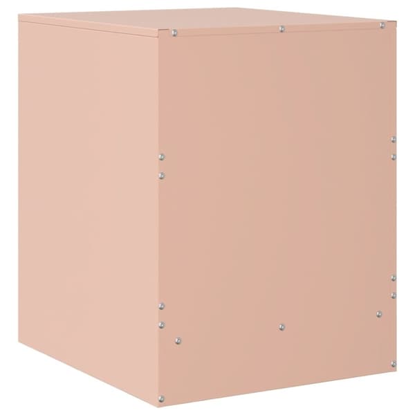 vidaXL Yöpöytä pinkki 34,5x39x44 cm teräs