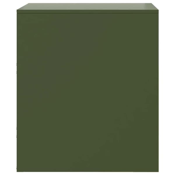 vidaXL sengeborde 2 stk. 34,5x39x44 cm stål grøn