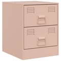 Miniatyrbilde 7 av 11: vidaXL Nattbord 2 stk rosa 34,5x39x44 cm stål