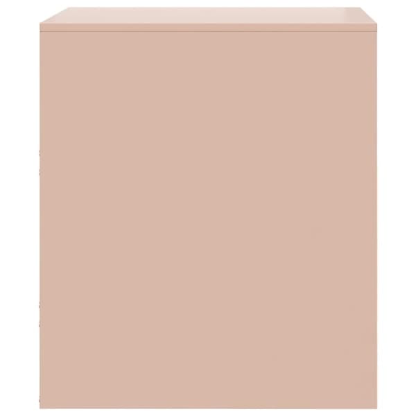 vidaXL Nattbord 2 stk rosa 34,5x39x44 cm stål