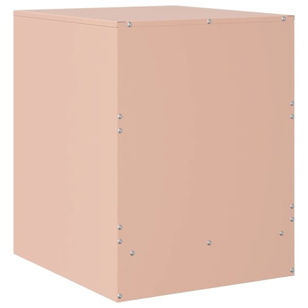 vidaXL Nattbord 2 stk rosa 34,5x39x44 cm stål