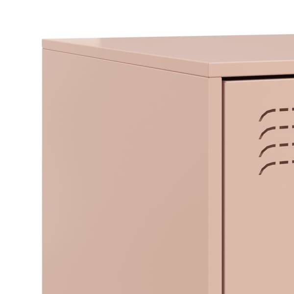vidaXL Nattbord 2 stk rosa 34,5x39x44 cm stål