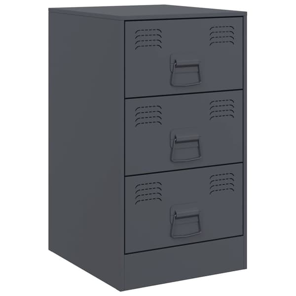 vidaXL Sängskåp antracit 34,5x39x62 cm stål