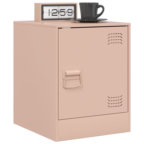 vidaXL Nattbord rosa 34,5x39x44 cm stål