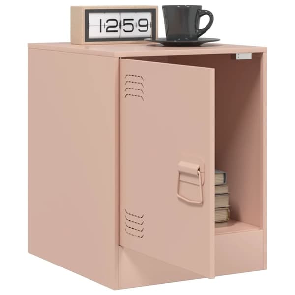 vidaXL Nattbord rosa 34,5x39x44 cm stål