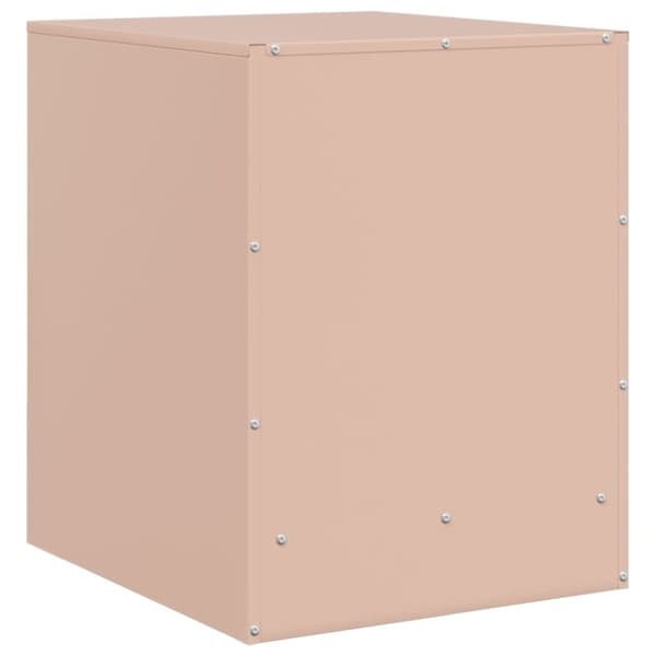 vidaXL Nattbord rosa 34,5x39x44 cm stål