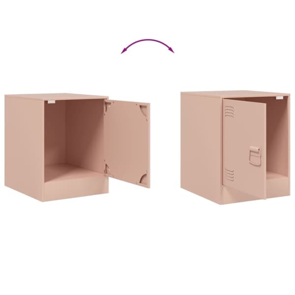 vidaXL Nattbord rosa 34,5x39x44 cm stål