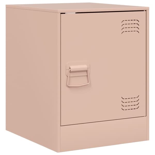 vidaXL Nattbord rosa 34,5x39x44 cm stål