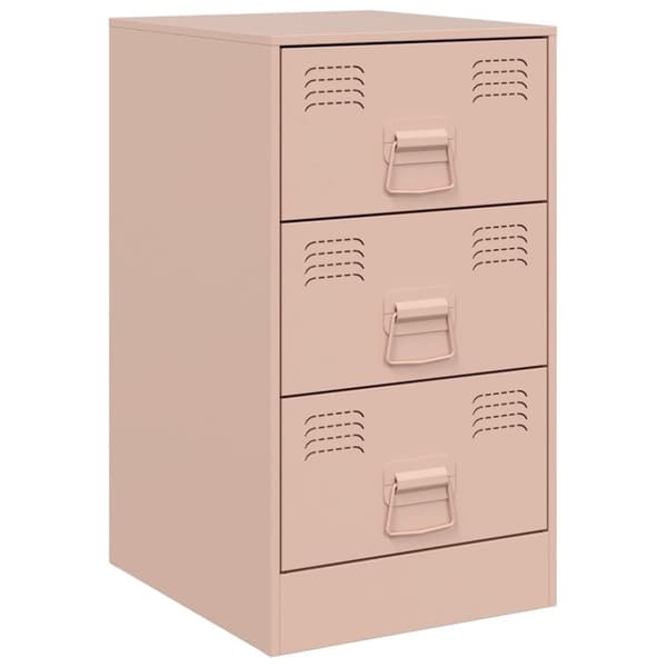 vidaXL Sängskåp rosa 34,5x39x62 cm stål