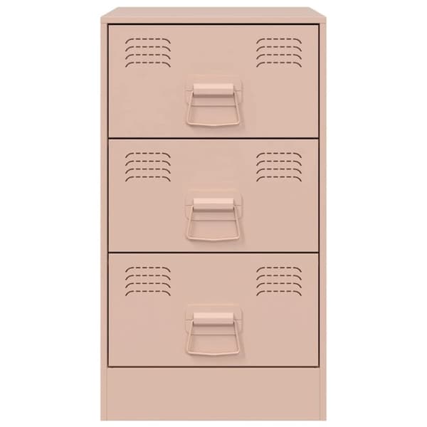 vidaXL Sängskåp rosa 34,5x39x62 cm stål