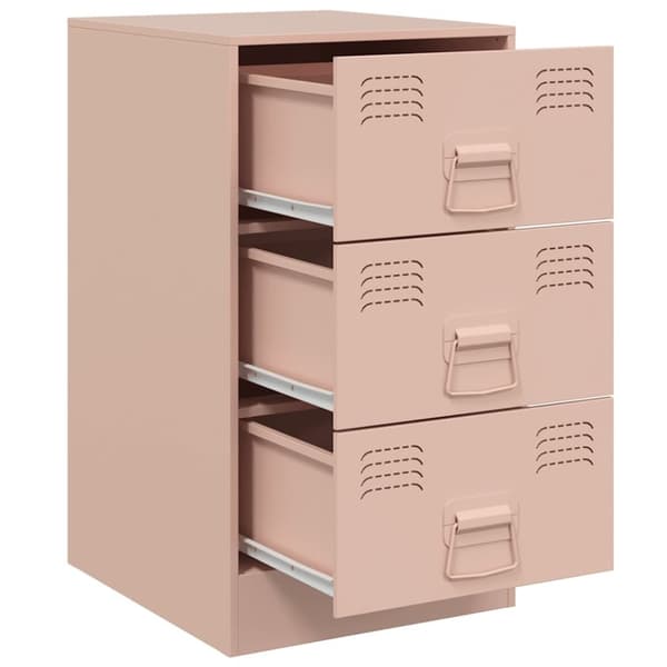 vidaXL Sängskåp rosa 34,5x39x62 cm stål