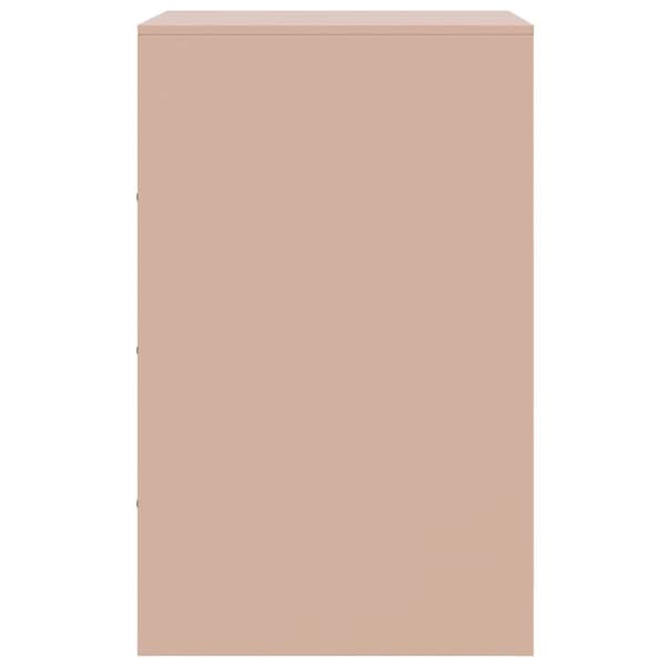 vidaXL Sängskåp rosa 34,5x39x62 cm stål