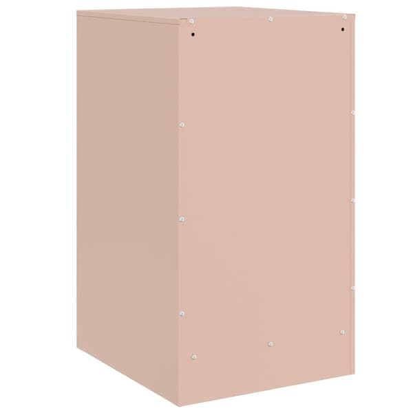 vidaXL Sängskåp rosa 34,5x39x62 cm stål