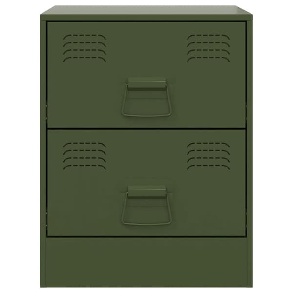 vidaXL sengebord 34,5x39x44 cm stål grøn