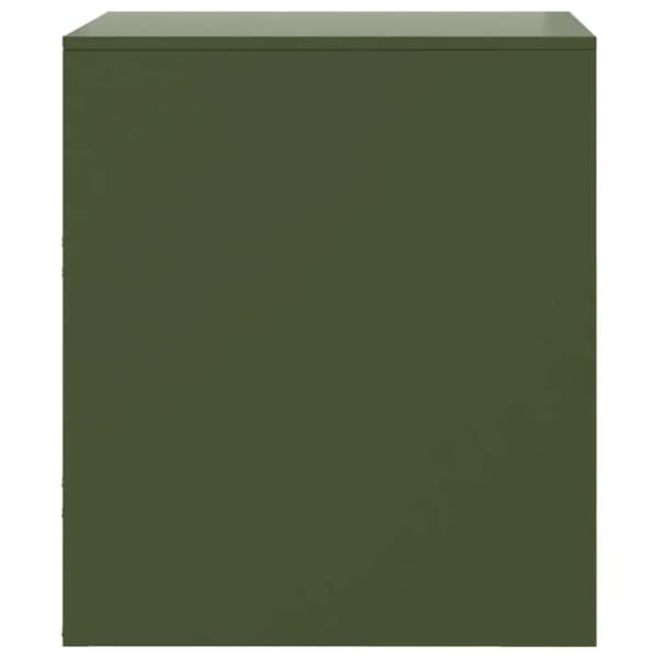 vidaXL sengebord 34,5x39x44 cm stål grøn
