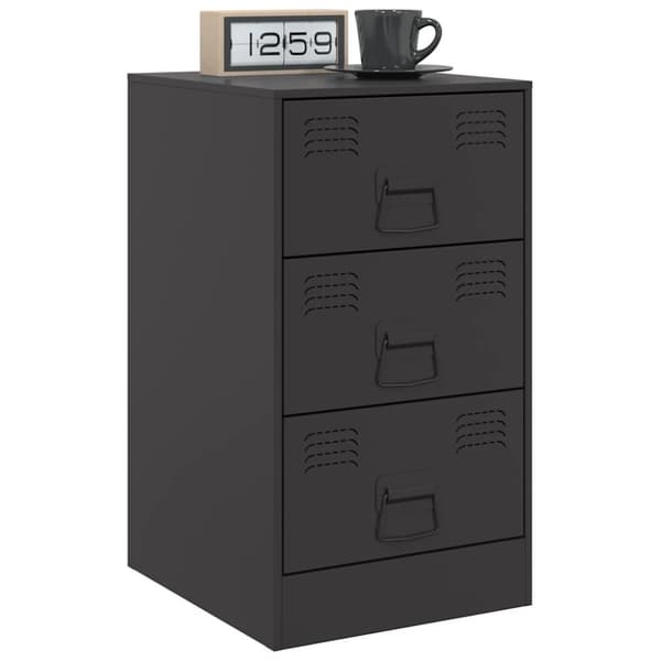 vidaXL sengeborde 2 stk. 34,5x39x62 cm stål sort