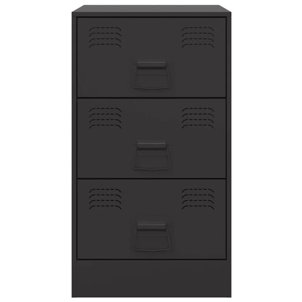vidaXL sengeborde 2 stk. 34,5x39x62 cm stål sort