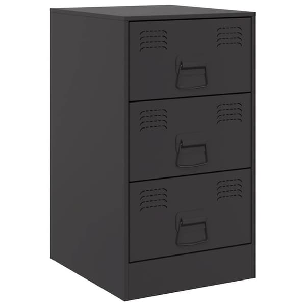 vidaXL sengeborde 2 stk. 34,5x39x62 cm stål sort