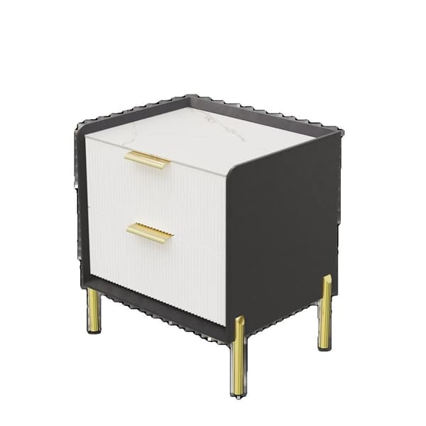 Nattduksbord, modern design, gott om förvaringsutrymme, Vit