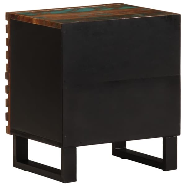 vidaXL sengebord 40x33x46 cm massivt genbrugstræ