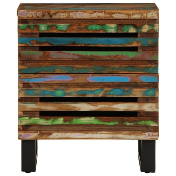 vidaXL Sängbord 40x34x46 cm massivt återvunnet trä