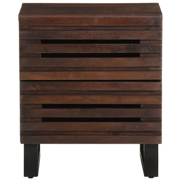 vidaXL sengebord 40x33x46 cm massivt mangotræ