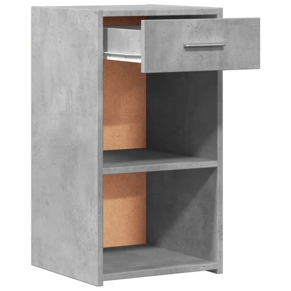 vidaXL sengeborde 2 stk. 35x34x65 cm konstrueret træ betongrå