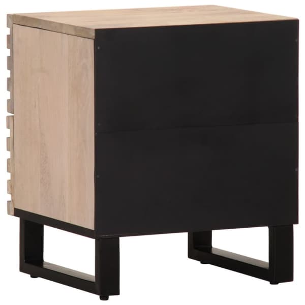 vidaXL sengebord 40x33x46 cm massivt bleget mangotræ