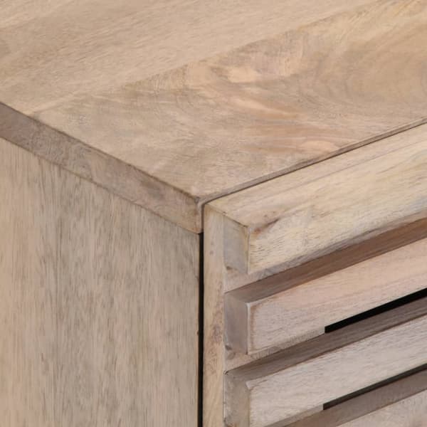vidaXL sengebord 40x33x46 cm massivt bleget mangotræ
