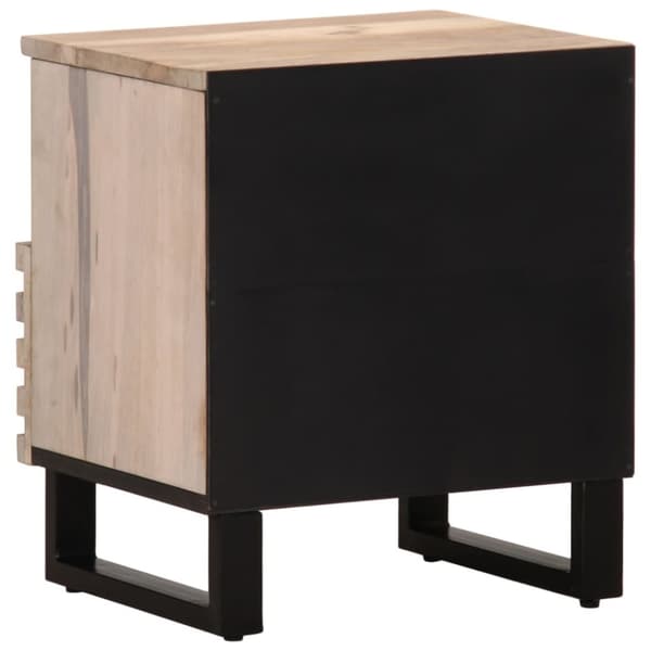 vidaXL sengebord 40x33x46 cm massivt bleget mangotræ