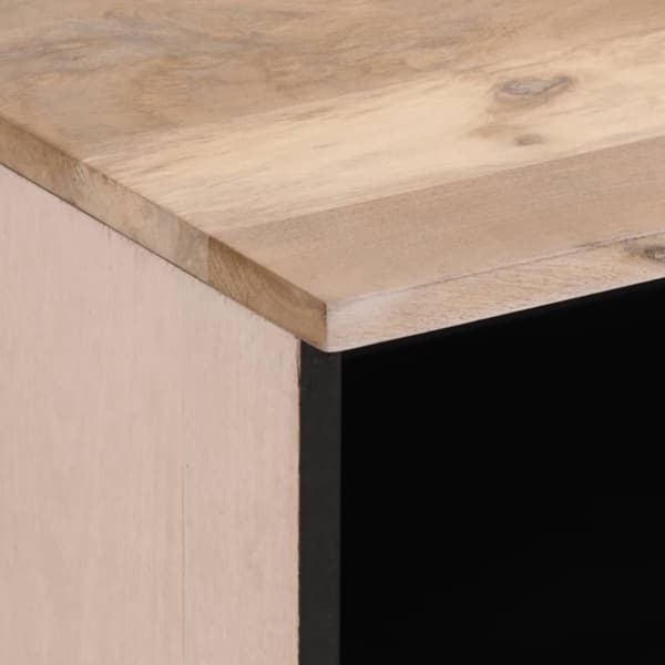 vidaXL sengebord 40x33x46 cm massivt bleget mangotræ