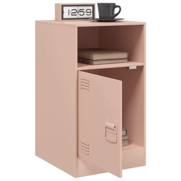 vidaXL Sängskåp rosa 34,5x39x62 cm stål