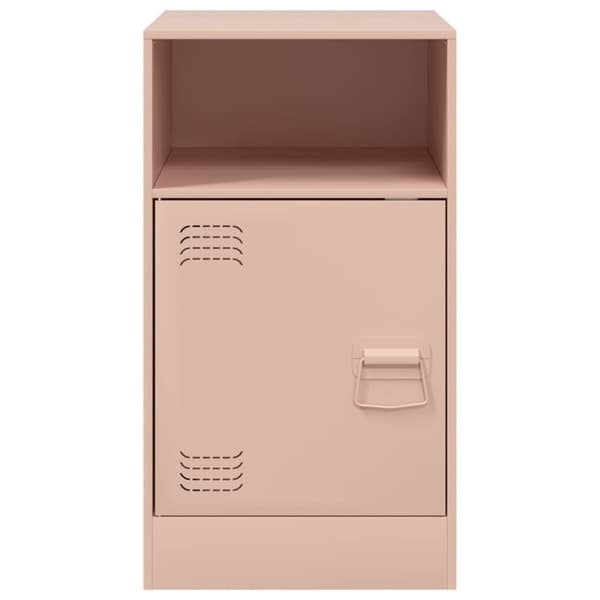 vidaXL Sängskåp rosa 34,5x39x62 cm stål