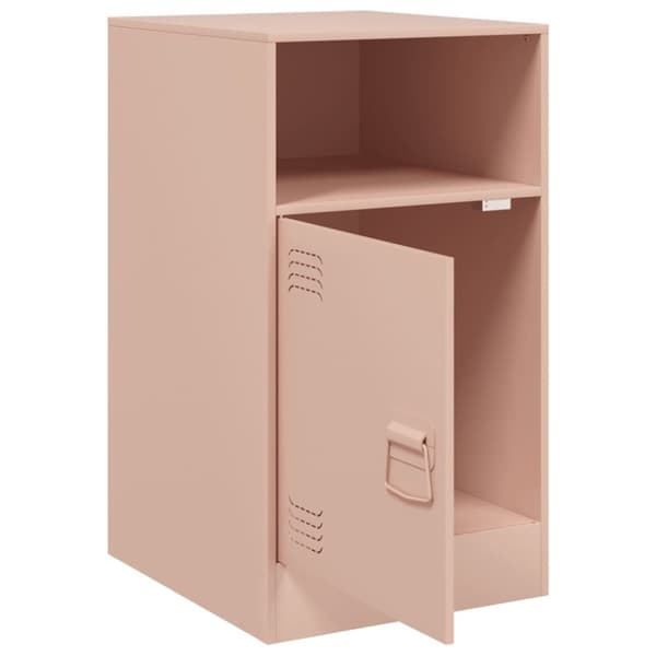 vidaXL Sängskåp rosa 34,5x39x62 cm stål