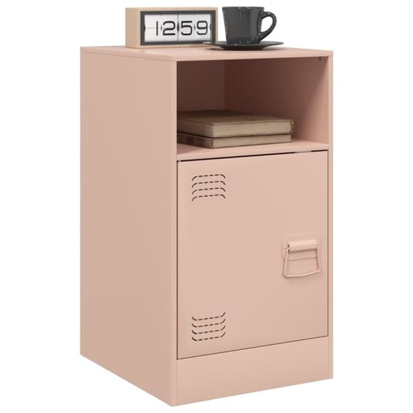 vidaXL Yöpöytä pinkki 34,5x39x62 cm teräs
