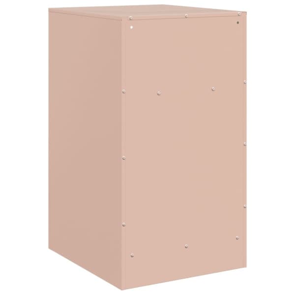 vidaXL Yöpöytä pinkki 34,5x39x62 cm teräs
