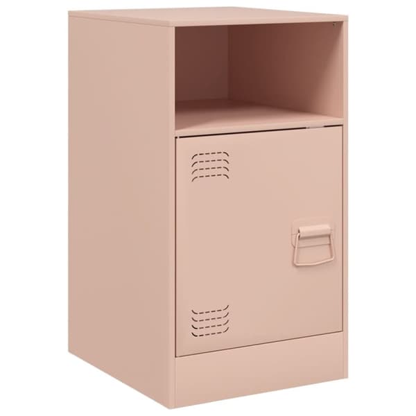 vidaXL Yöpöytä pinkki 34,5x39x62 cm teräs